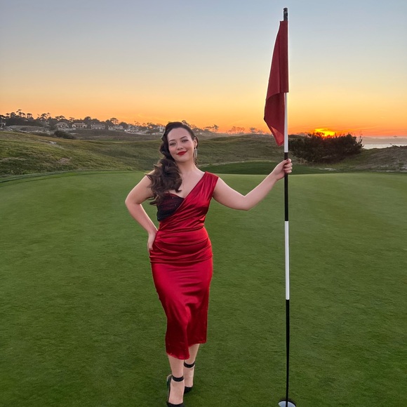 Stop Staring Red One Shoulder Dress - Picture 7 of 9